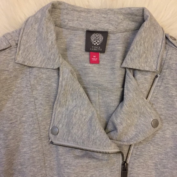 Vince Camuto French Terry Moto Jacket M - Picture 6 of 8